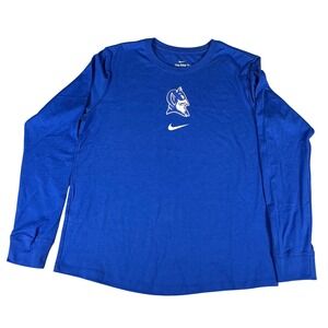 Nike Duke Blue Devils Long Sleeve Shirt Womens Small Blue NWOT NCAA